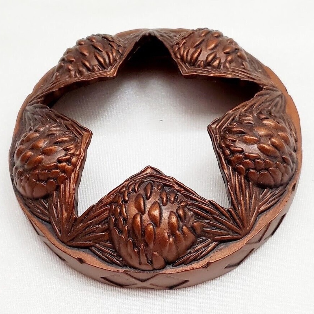 Yankee Candle Copper Brown Pinecone Illuma Lid For Large Medium Jar